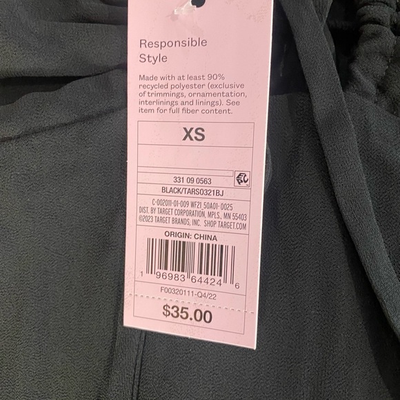 Wild Fable Boho Black Hi Lo Maxi Dress Beach Dress size XS/S NWT - Picture 14 of 15